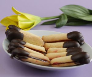 Polish shortbread cookie dipped in chocolate