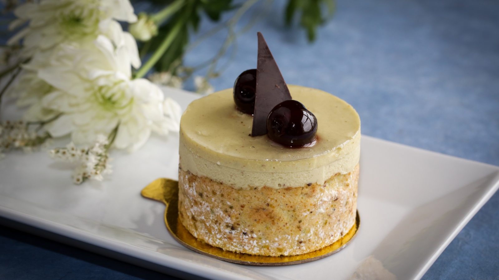 Individual Amarena Cherry Mousse Cake